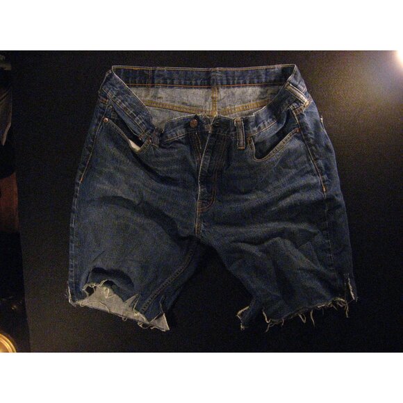 LEVIS 511 CUTOFF JEANS SHORTS Mens W 39 MEASURED Blue Denim Bermuda Hiking 2 - Picture 1 of 10